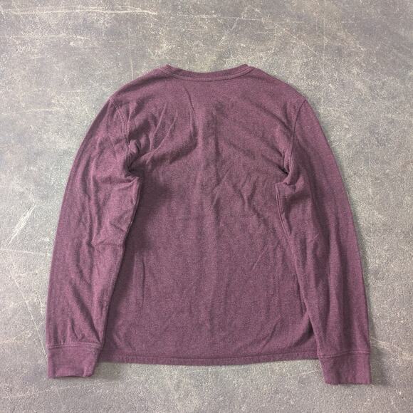 UNTUCKit Henley Sweatshirt Mens M Dark Red Maroon Pullover Minimalist Preppy - Picture 3 of 7